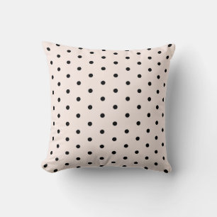Coussin Coquillage pêche capricieux à pois noirs