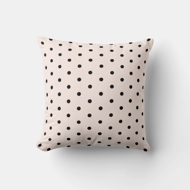Coussin Coquillage pêche capricieux à pois noirs (Recto)