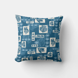 Coussin Coquilles sous-marines de la baie de Kua à Hawaï