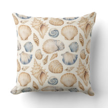 COQUILLES TROPICALES BLEU ET BEIGE PASTEL