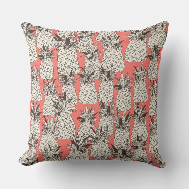 Coussin corail à ananas (Recto)