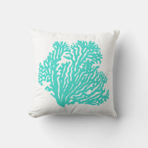 Coussin Corail côtier de turquoise