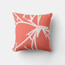 Corail et blanc Conception abstraite biologique