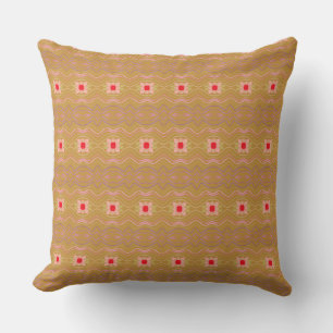 Coussin Corail et rouge pourpre