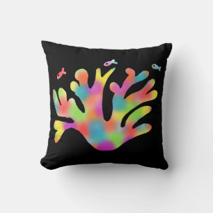 Coussin Corail néon 