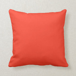 Coussin Corail Rouge Uni