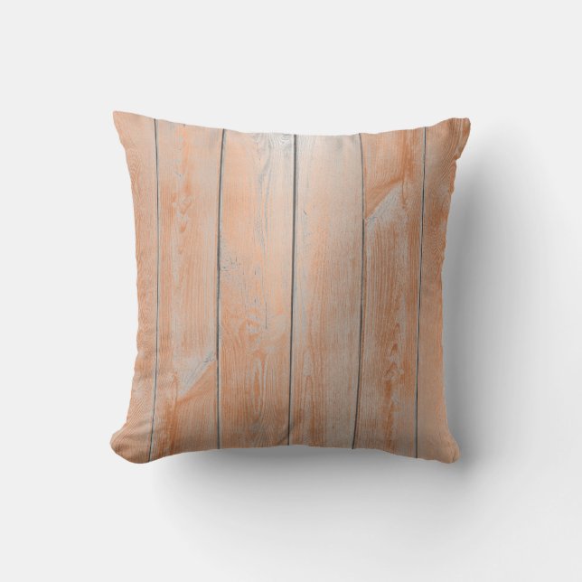 Coussin Coral Cuivre Bronze Gris Métallic Bois Cottage (Recto)