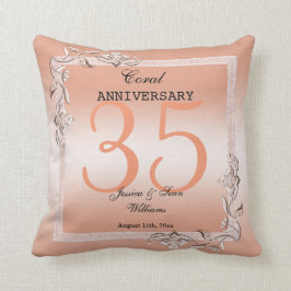 Coussin  Coral Gem & Parties scintillant 35e anniversaire 