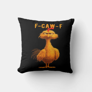 Coussin Corbeau gothique humour drôle F-Caw-F