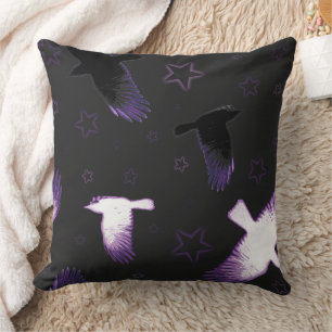 Coussin Corbeaux Mystiques