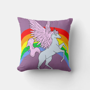 Coussin Corey Tiger 80s Vintage Arc-en-ciel Licorne