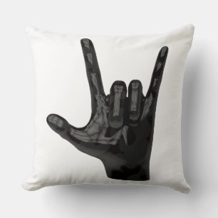Coussin cornes diable main