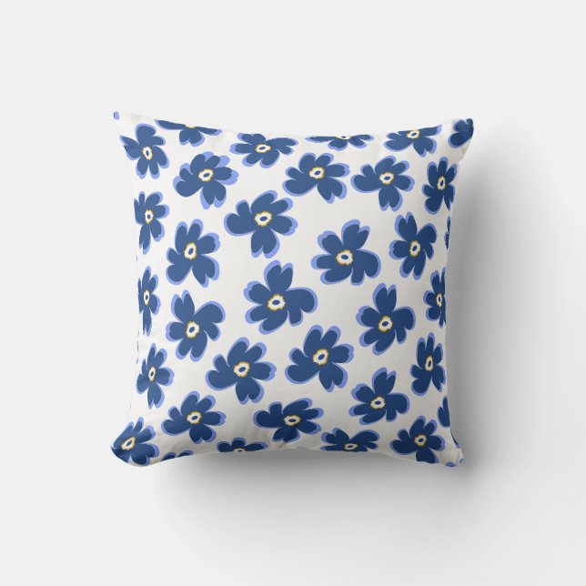 Coussin Cornflower Blue Kukka (Recto)