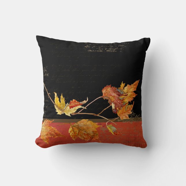 Coussin Cornucopia Hiver Harvest Feuilles Grenade raisin (Recto)