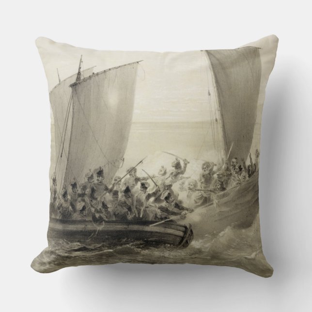 Coussin Cosaques d'Azov embarquant un corsaire turc (Recto)