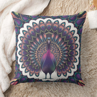 Coussin Cosmic Peacock Mandala Thlow