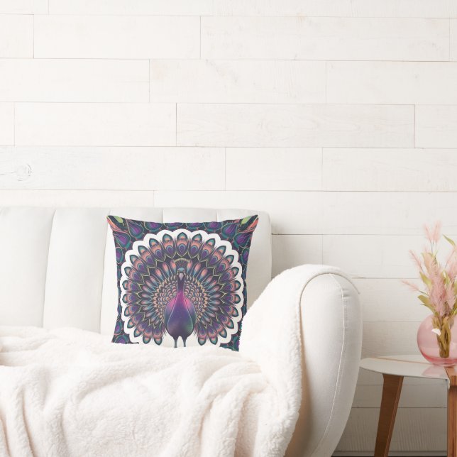Coussin Cosmic Peacock Mandala Thlow (Canapé)