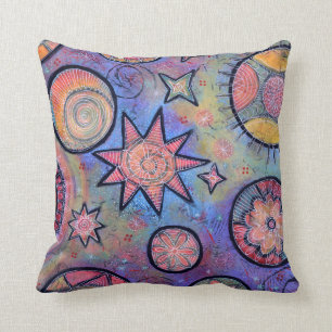 Coussin cosmique coloré lunatique