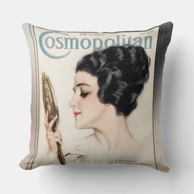 Coussin Cosmopolite FC octobre 1917 par Harrison Fisher (Recto)