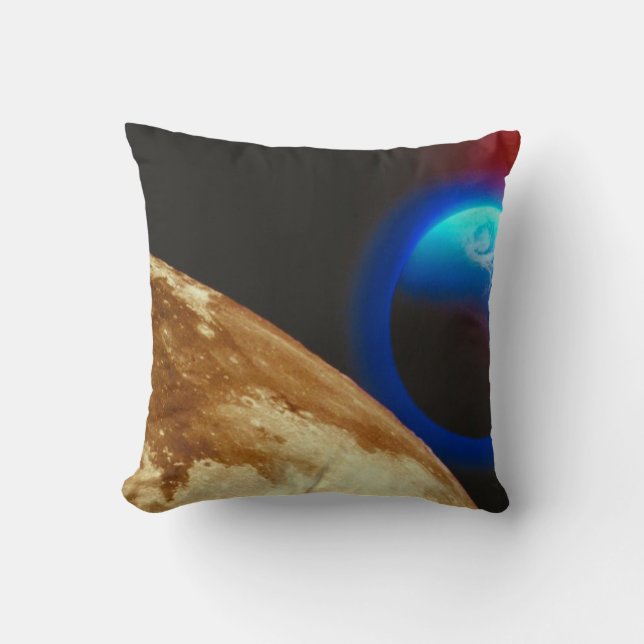 Coussin Cosmos Planet et Lune (Recto)