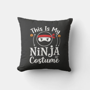 Coussin Costume de ninja drôle Design Halloween_1