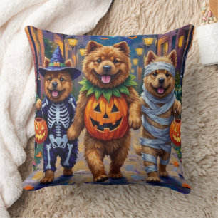 Coussin Costume d'Halloween pour chiens Chow Chow allant c