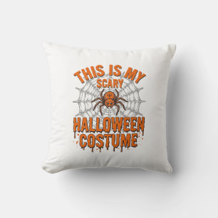 Coussin Costume Halloween effrayant Toile d'araignée Desig