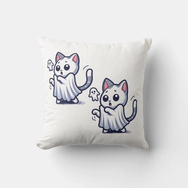 Coussin Costume Halloween Ghost Kitty (Recto)