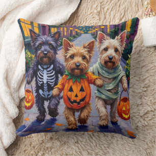 Coussin Costumes d'Halloween pour Skyes Terriers allant ch