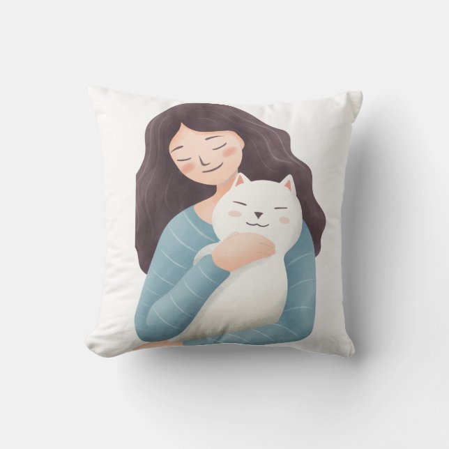 Coussin Cosy Hug Chat Impression Jeu d'oreiller (Recto)