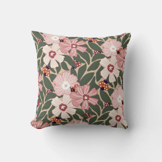 Coussin Cosy Woodland Ladybugs & Couleurs Fleurs sauvages 