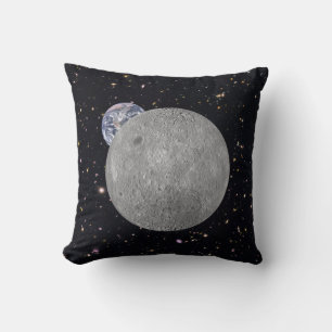 Coussin Côté sombre ou lointain de la lune Ciel étoilé
