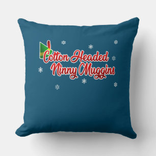 Coussin Coton Tête Ninny Muggins Drôle Elf Noël