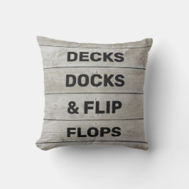 Coussin Cottage, bateau ou maison de plage - Citation à l'