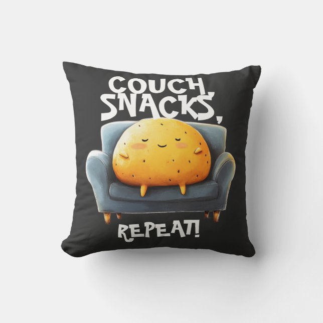 Coussin Couch Potato Funny (Recto)