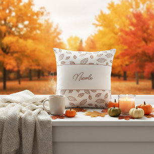 Coussin Couche minimaliste personnalisée en feuilles d'une