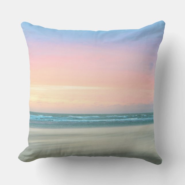 Coussin Coucher de soleil Abstrait sur la plage de La Haye (Recto)