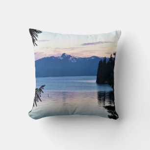 Coussin Coucher de soleil au lac Crescent, Oregon
