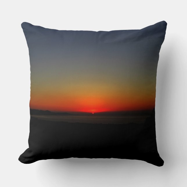 Coussin Coucher de soleil dans l'eau (Recto)
