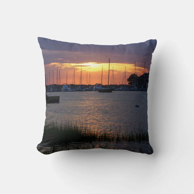 Coussin Coucher de soleil de Folly River (Recto)