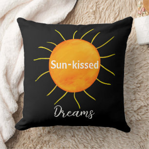 Coussin Coucher de soleil orange rouge rêves embrassés par