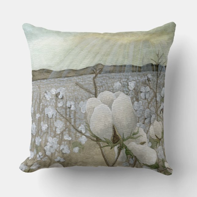Coussin Coucher de soleil sur coton (Recto)