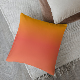 Coussin Coucher de soleil vibrant ombré minimaliste