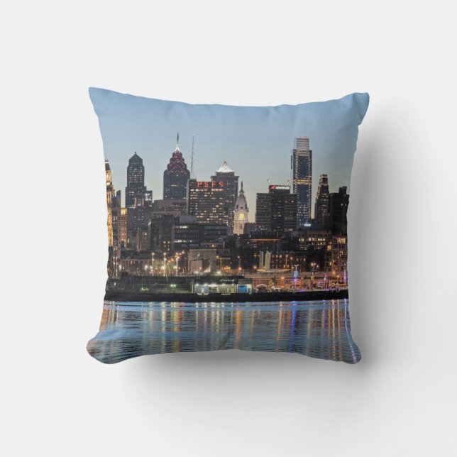 Coussin Coucher du soleil de Philly (Recto)