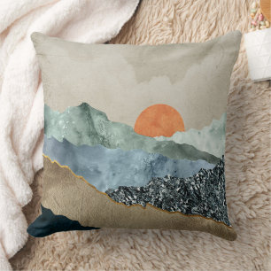 Coussin Couches de montagnes texturées avec lueur de couch