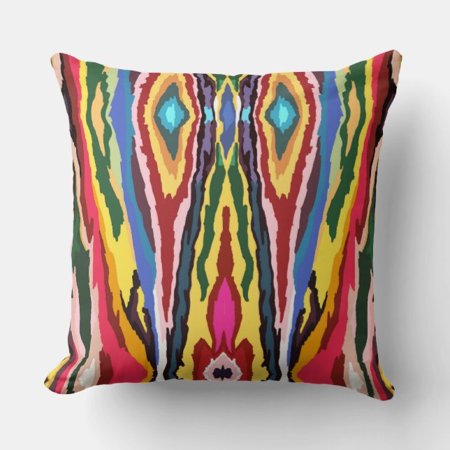 Coussin Couleur Abstraite Conception Coton Jeu d'Oreiller (Recto)