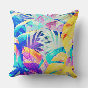 Coussin Couleur Abstraite florale moderne Pastel