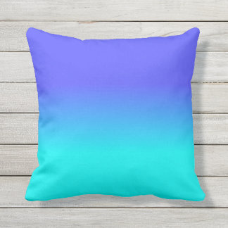 Coussin Couleur au néon bleue et lumineuse au néon F