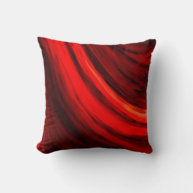 Coussin Couleur Brown rouge foncé moderne Abstrait (Recto)