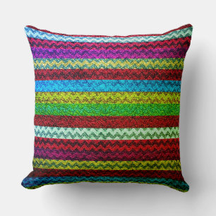 Coussin Couleur Chevron Stripes cuir Look #41